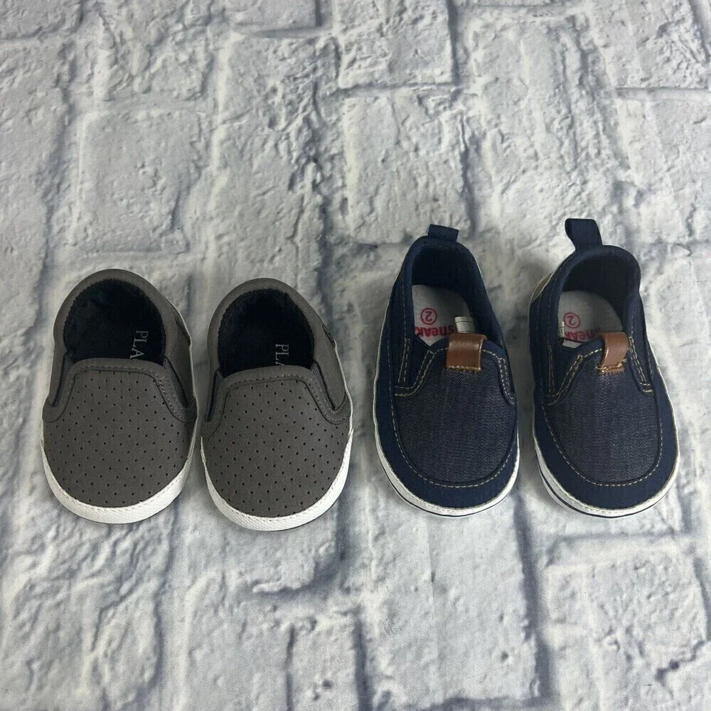 BABY SHOES, two pairs, size 0 to 3 months and size 2